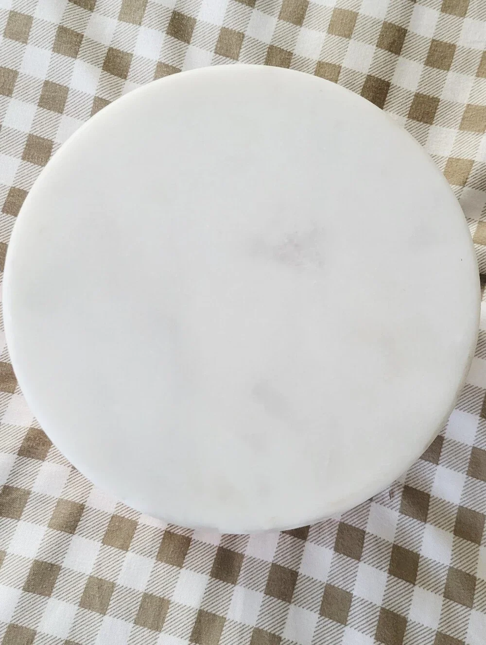 William Sonoma Round White Marble Salt & Pepper Keeper With Copper Base